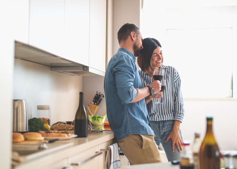 Couple drinking wine