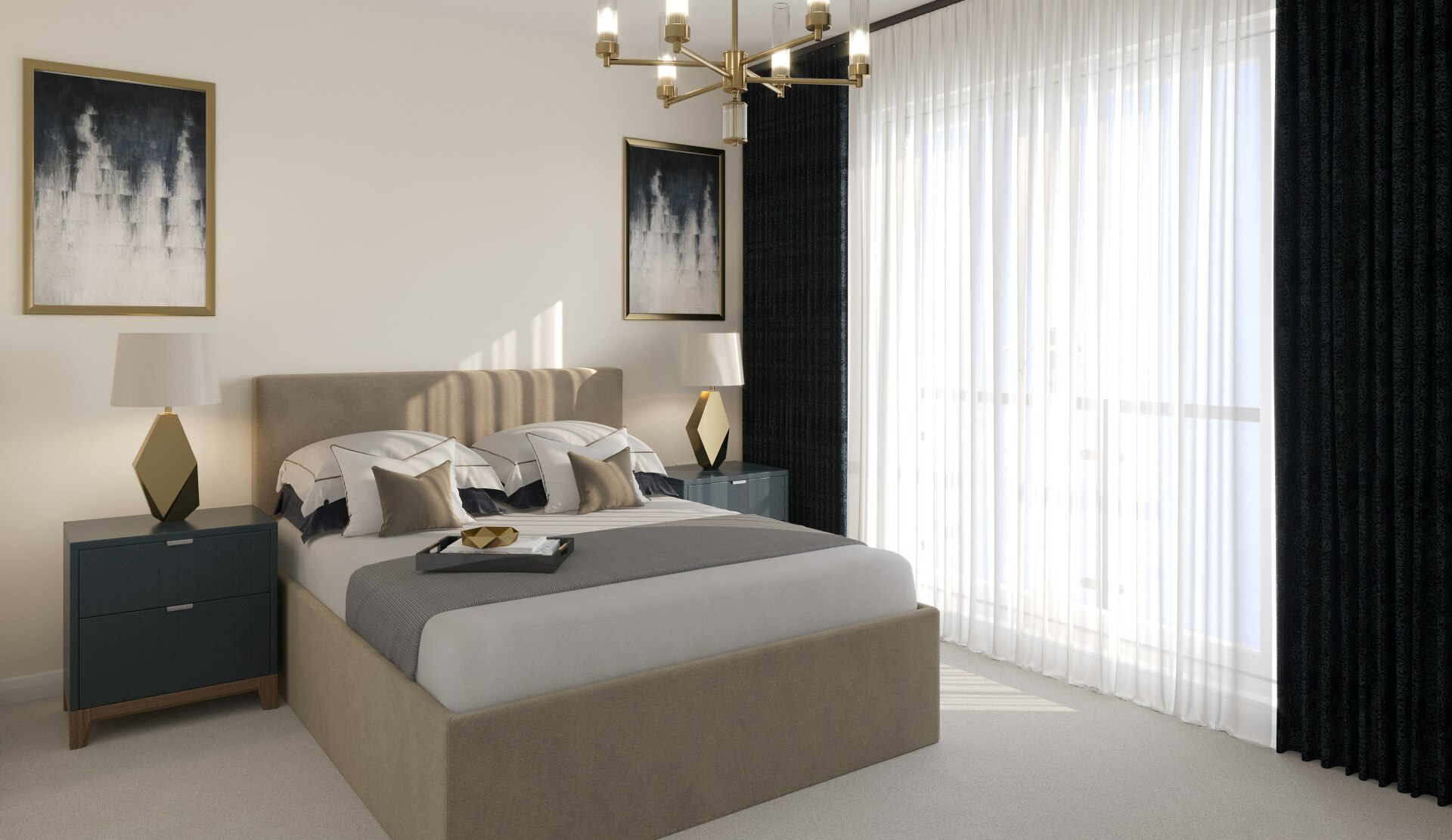 Maples Heather Bedroom 1 upper floors 215 217 219