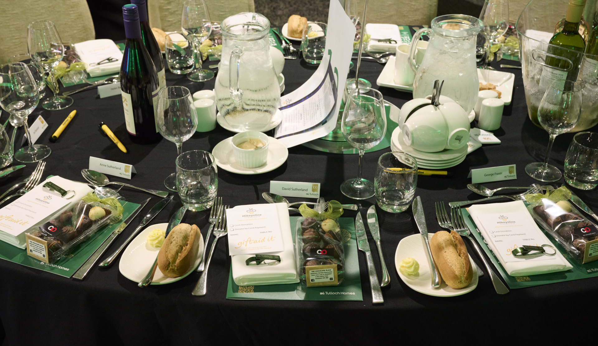 13. Table set up
