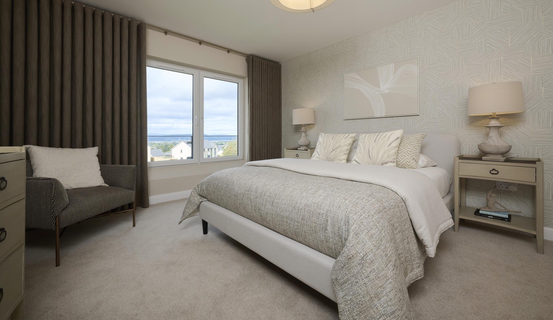 The Carnegie - principal bedroom with en suite and walk in wardrobe